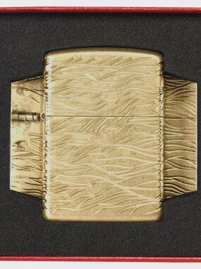 Sharp Armor Tumbled Brass Multicut Zippo Lighter